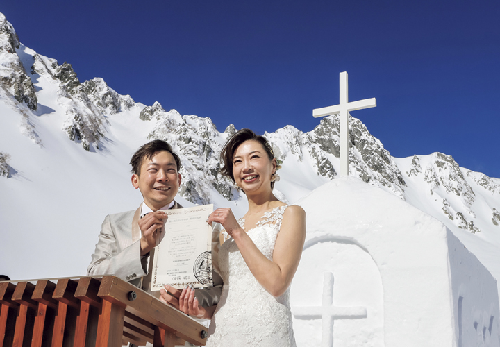 写真：【結婚式実例in長野県】最高の登山日和♪宝剣岳も祝福してくれました
