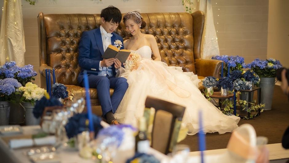 デニム紫陽花”が咲いたカジュアルウエディング【先輩たちの結婚式実例